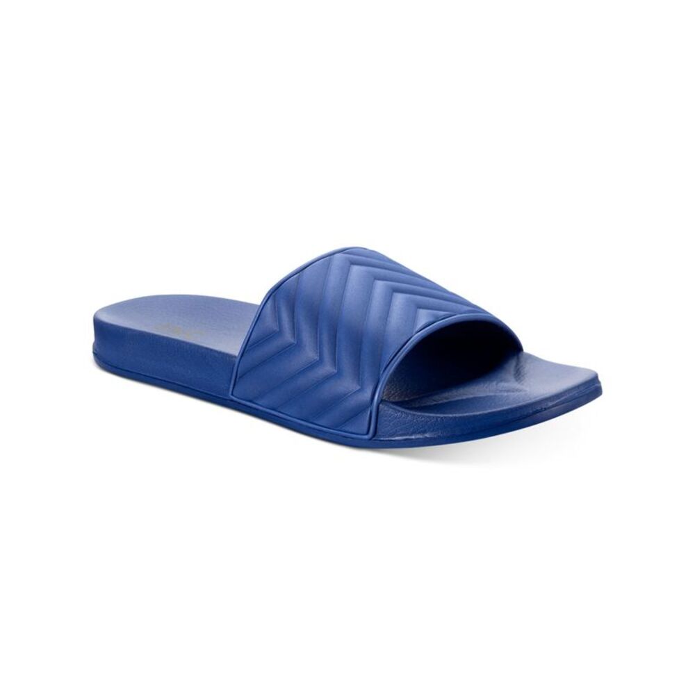 INC Mens Navy Padded Xander Open Toe Slip On Slide Sandals Shoes 13 M